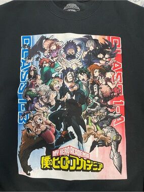 Black My Hero Academia Graphic Crewneck Sweatshirt